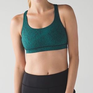Lululemon Jacquard Green Energy Sports Bra